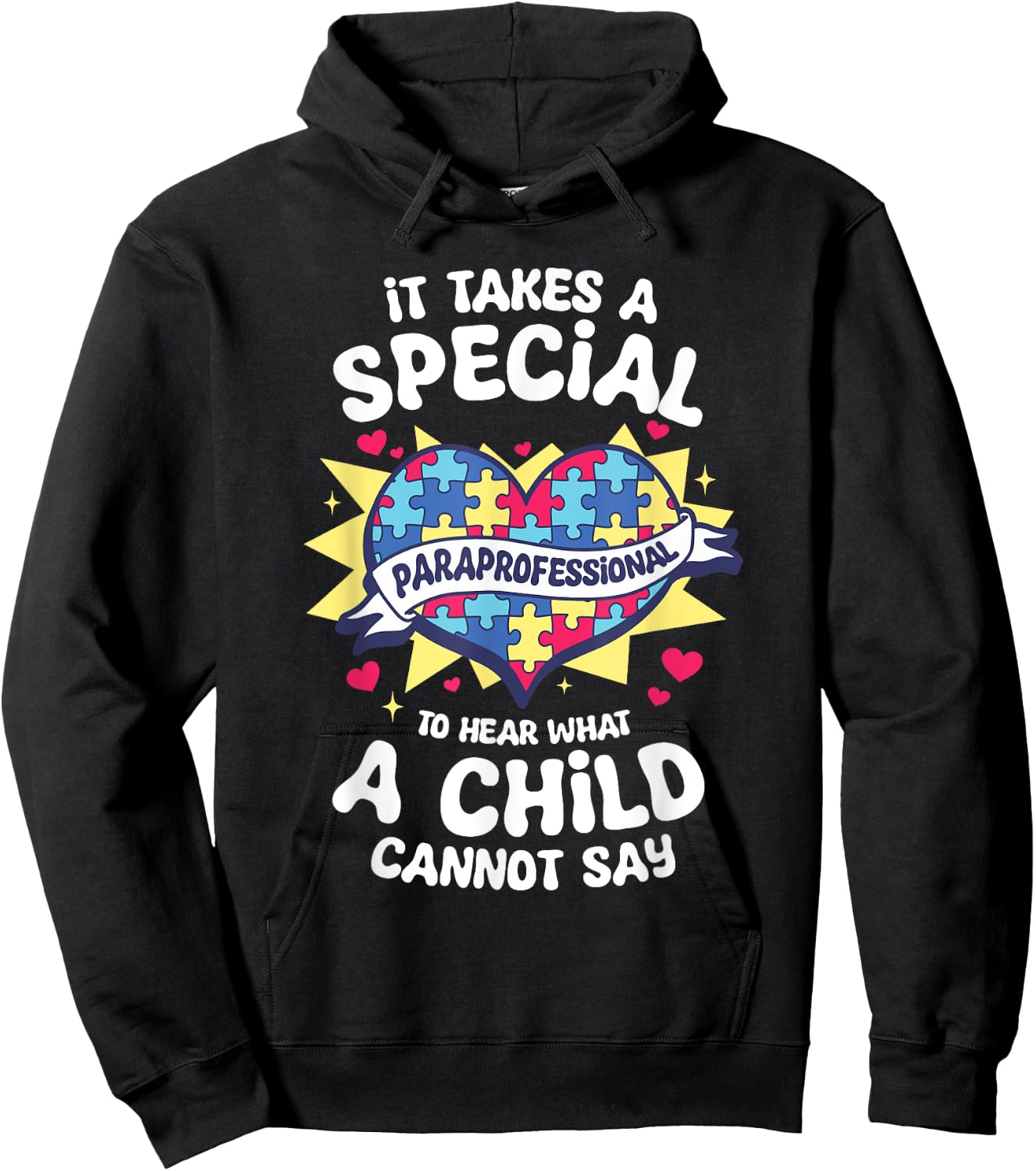 Paraprofessional Para Educator Parapro Teacher Hoodie - Hoodie | Black
