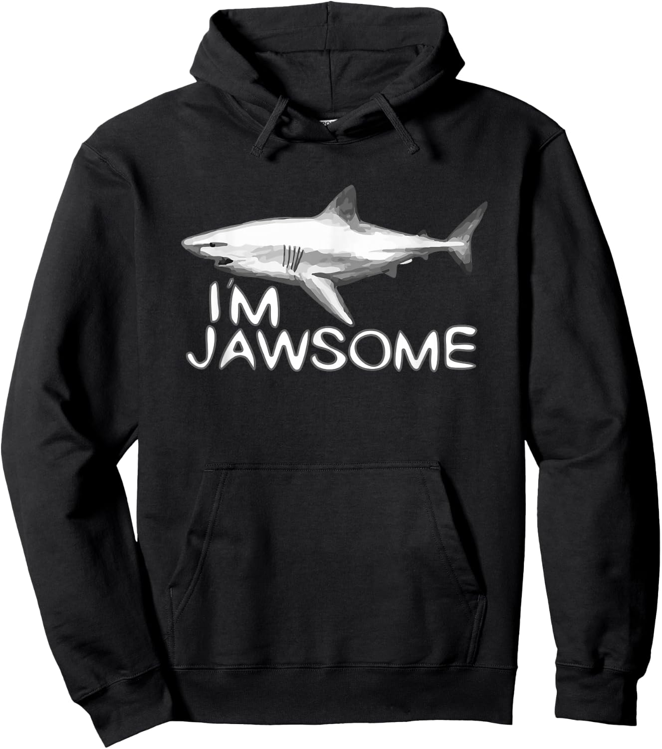 I'm Jawsome Shark Graphic for Boys Hoodie - Hoodie | Black