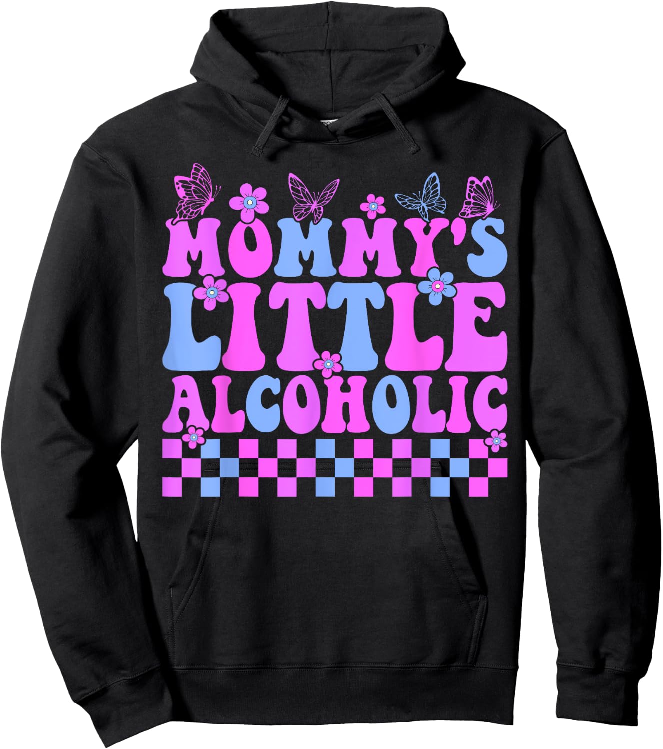 Mommy's little alcoholic funny Hoodie - Hoodie | Black
