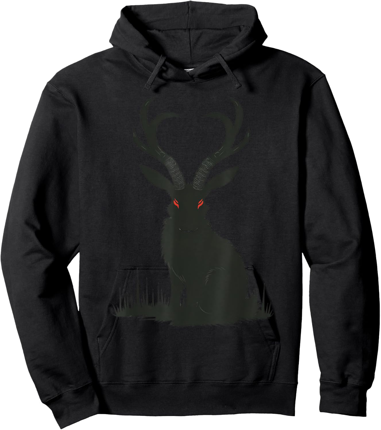Jackalope Cryptid Women And Kids! Rabbit Silhouette Hoodie - Hoodie | Black