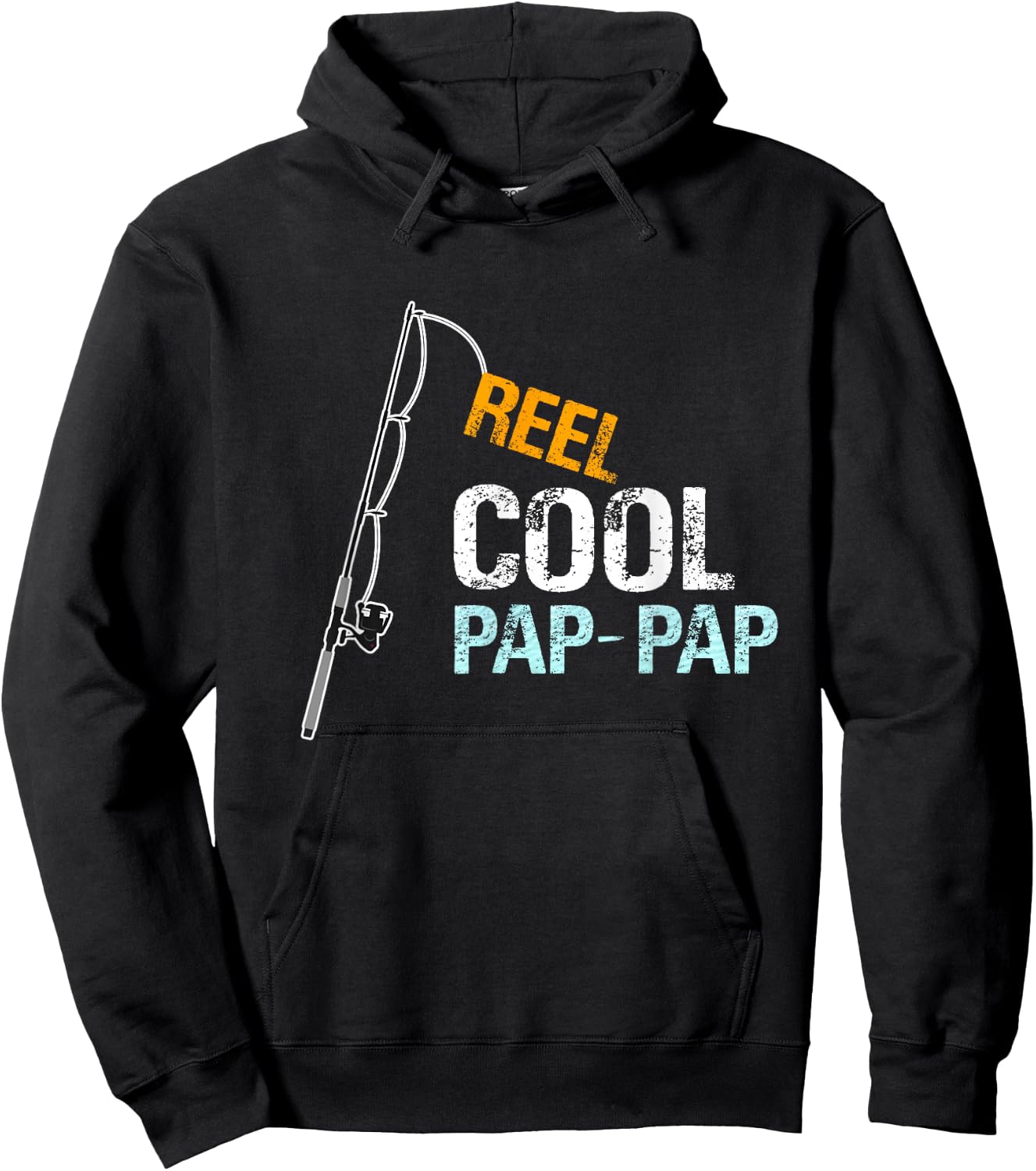 PapPap Gift from Granddaughter Grandson Reel Cool Pap-Pap Hoodie - Hoodie | Black