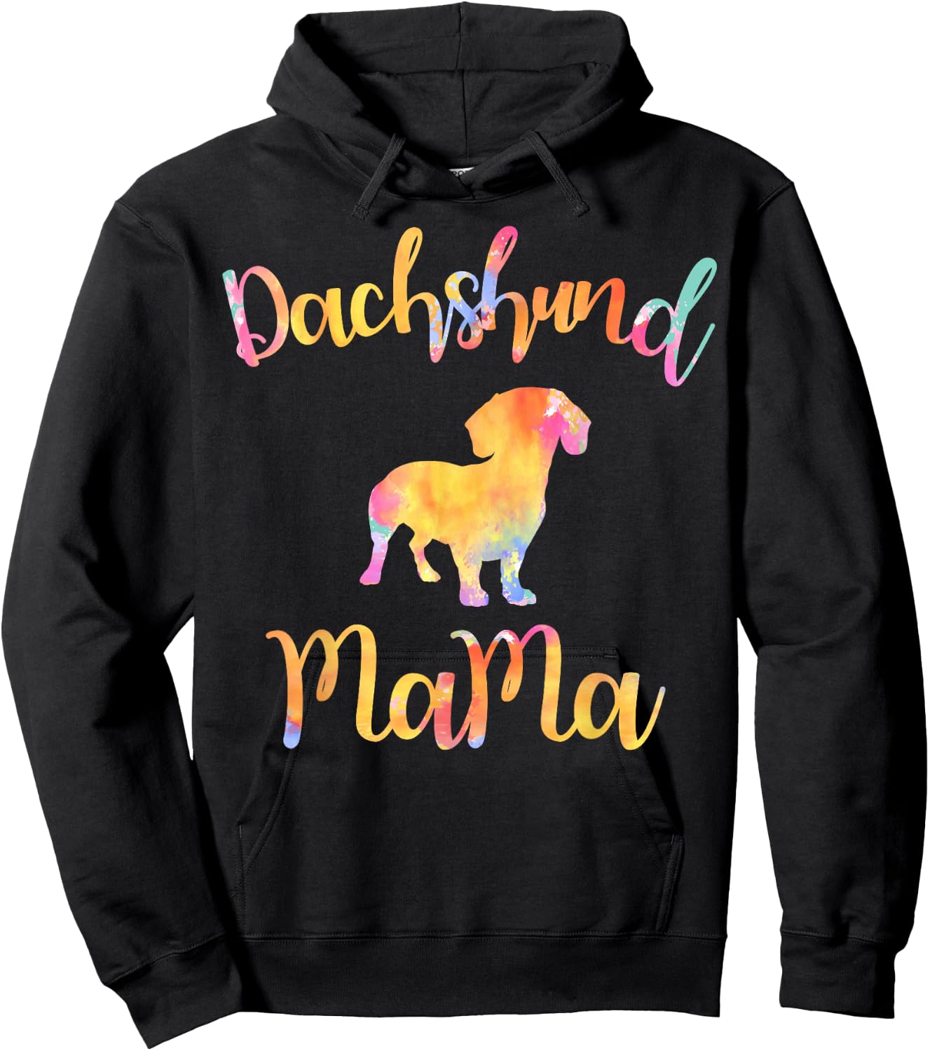 Dachshund Mama Sausage Dog Lover Mother's Day Men Women Girls Kids Hoodie - Hoodie | Black