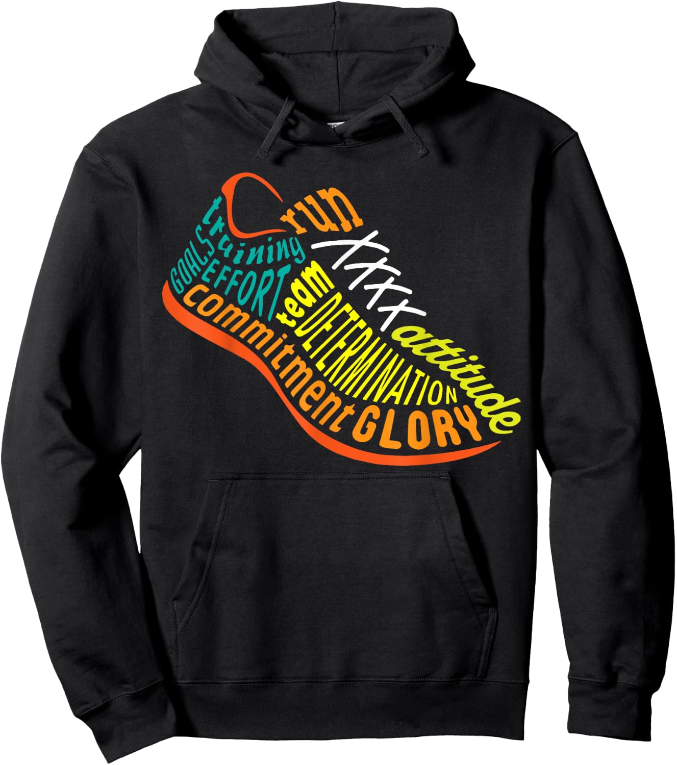 .-Runners-. Long Distance Runner XC Running Cross Country Training , Small, Black Hoodie - Hoodie | Black