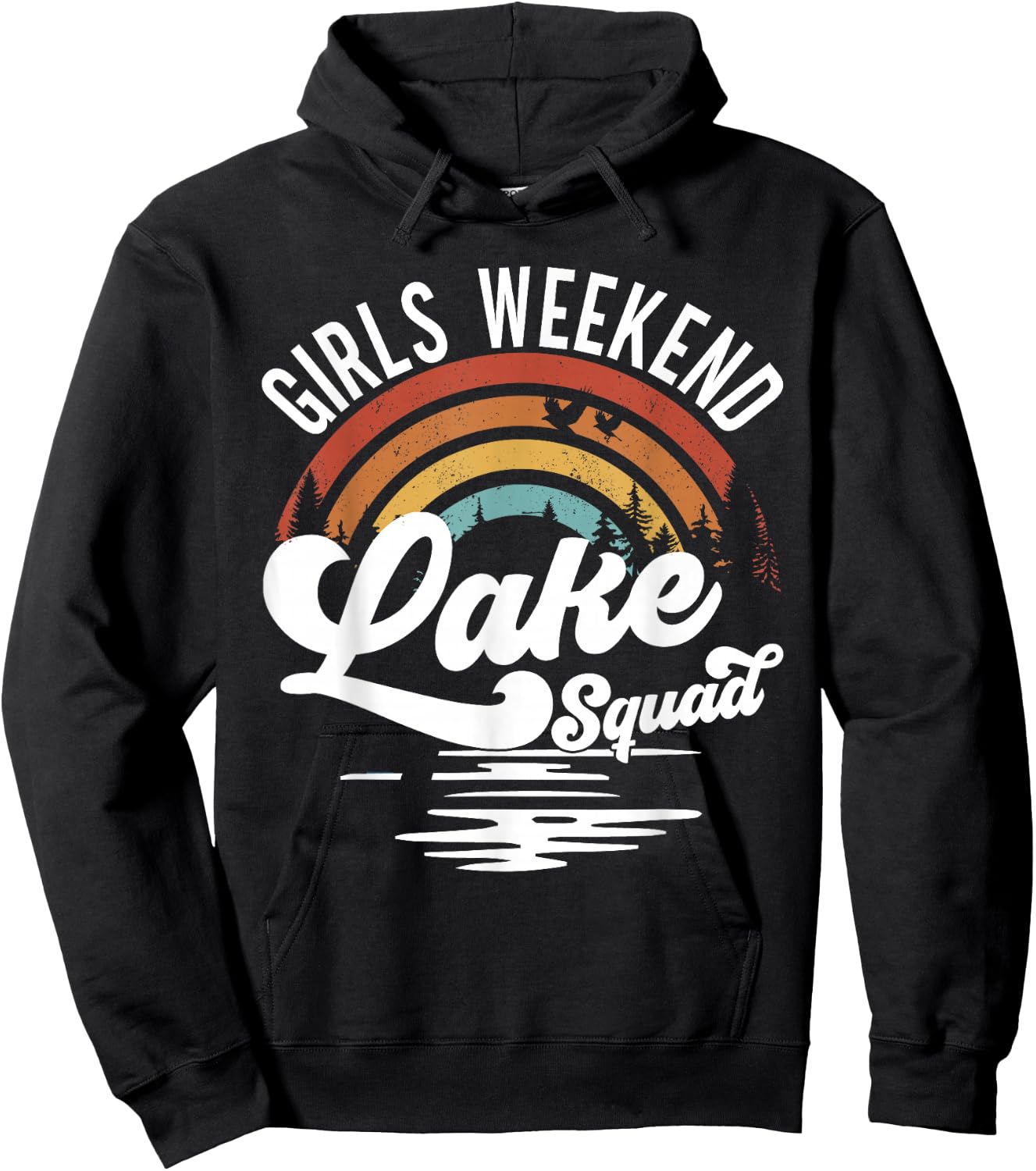 Girls Weekend Girls Trip Mother Daughter Rainbow Lake Squad Hoodie - Hoodie | Black