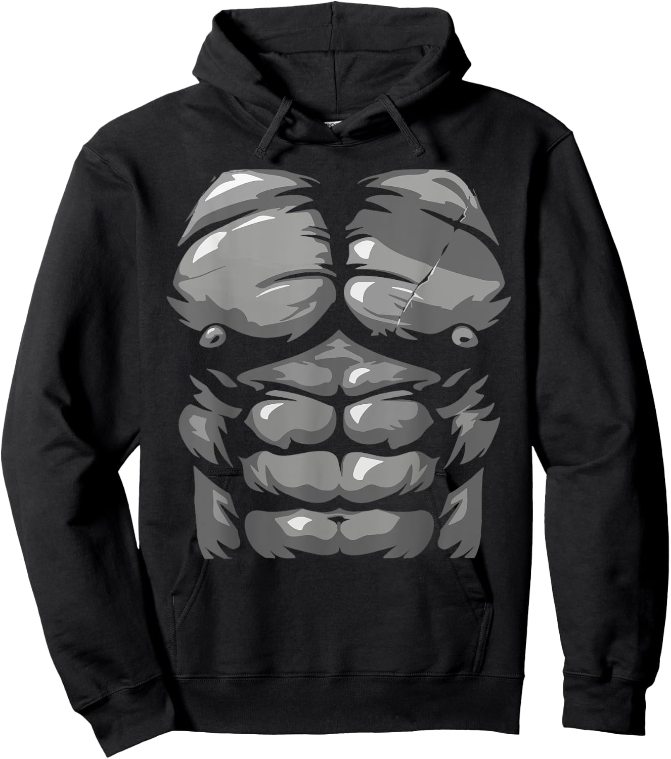 Funny Halloween Shirt Kid Adult Monkey Gorilla Chest Costume Hoodie - Hoodie | Black