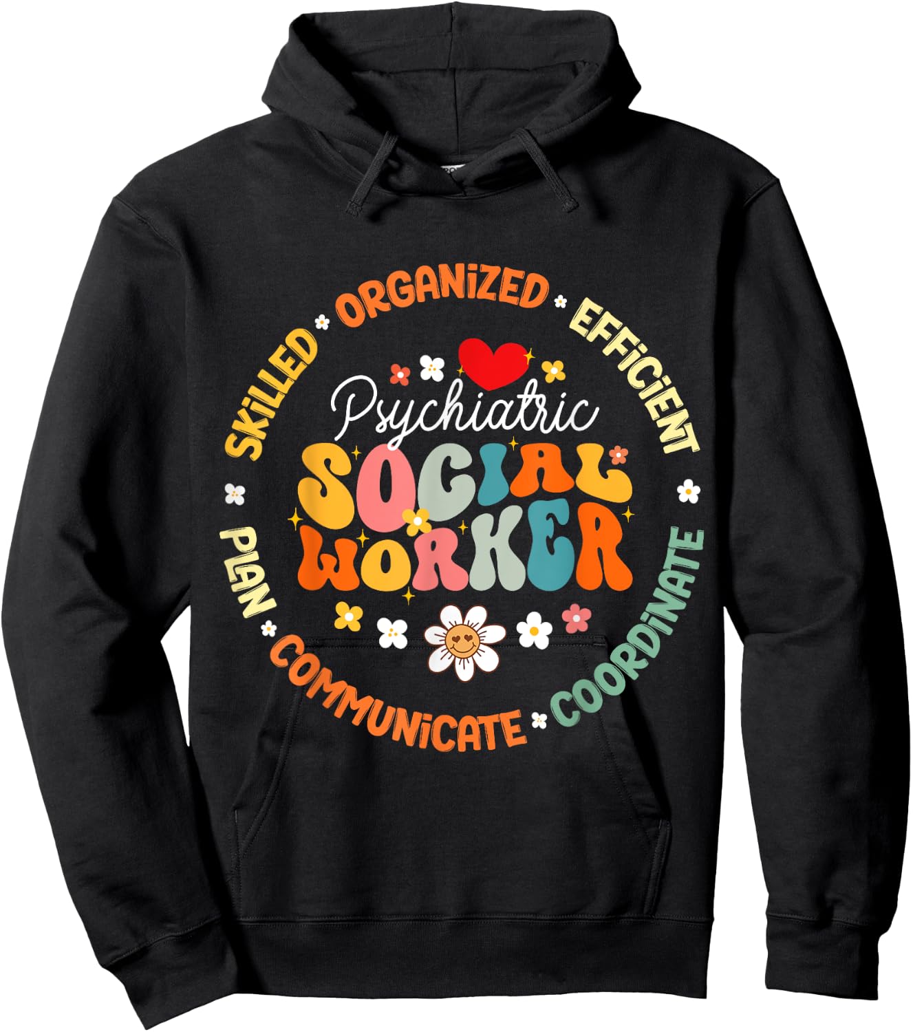 Psychiatric Social Worker Squad Back to School Hoodie - Hoodie | Black