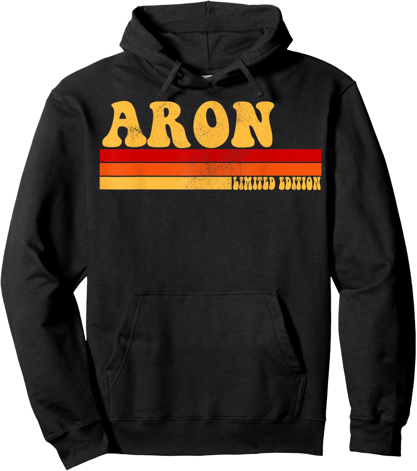 ARON Name Personalized Idea Men Retro Vintage ARON Hoodie - Hoodie | Black