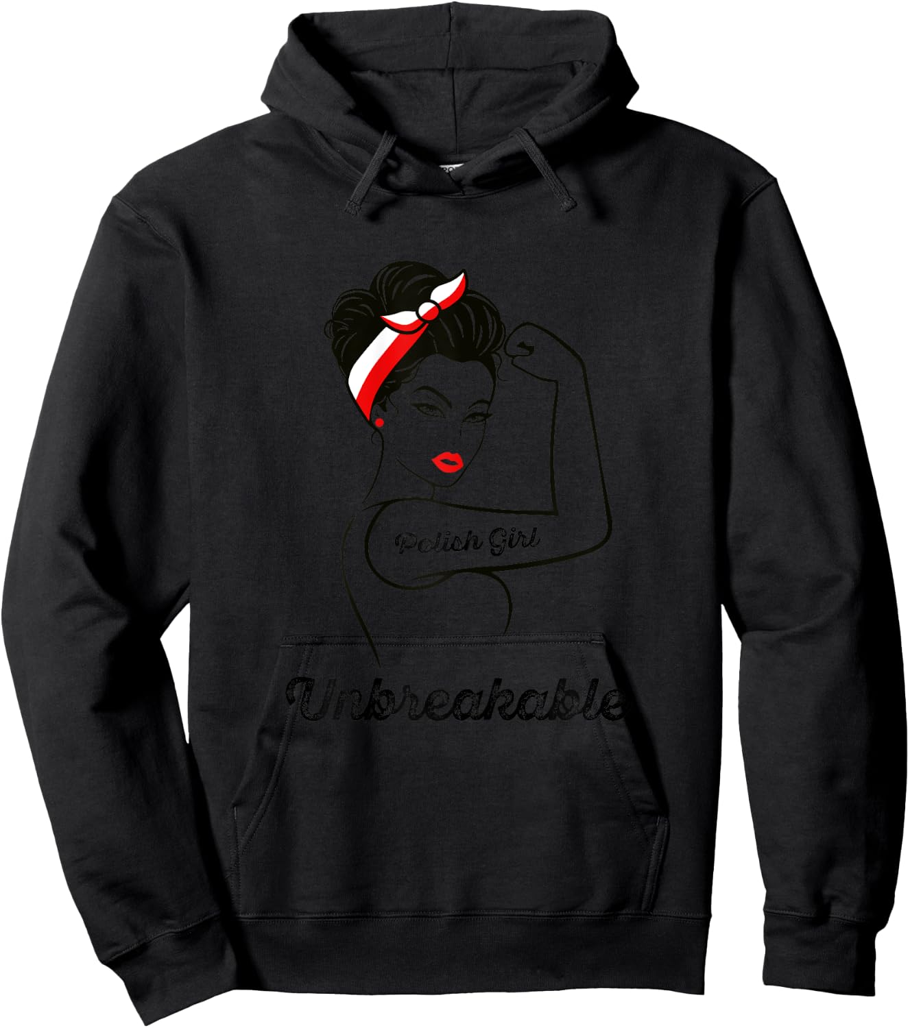 For Polish Women | Unbreakable Polish Girl Hoodie - Hoodie | Black