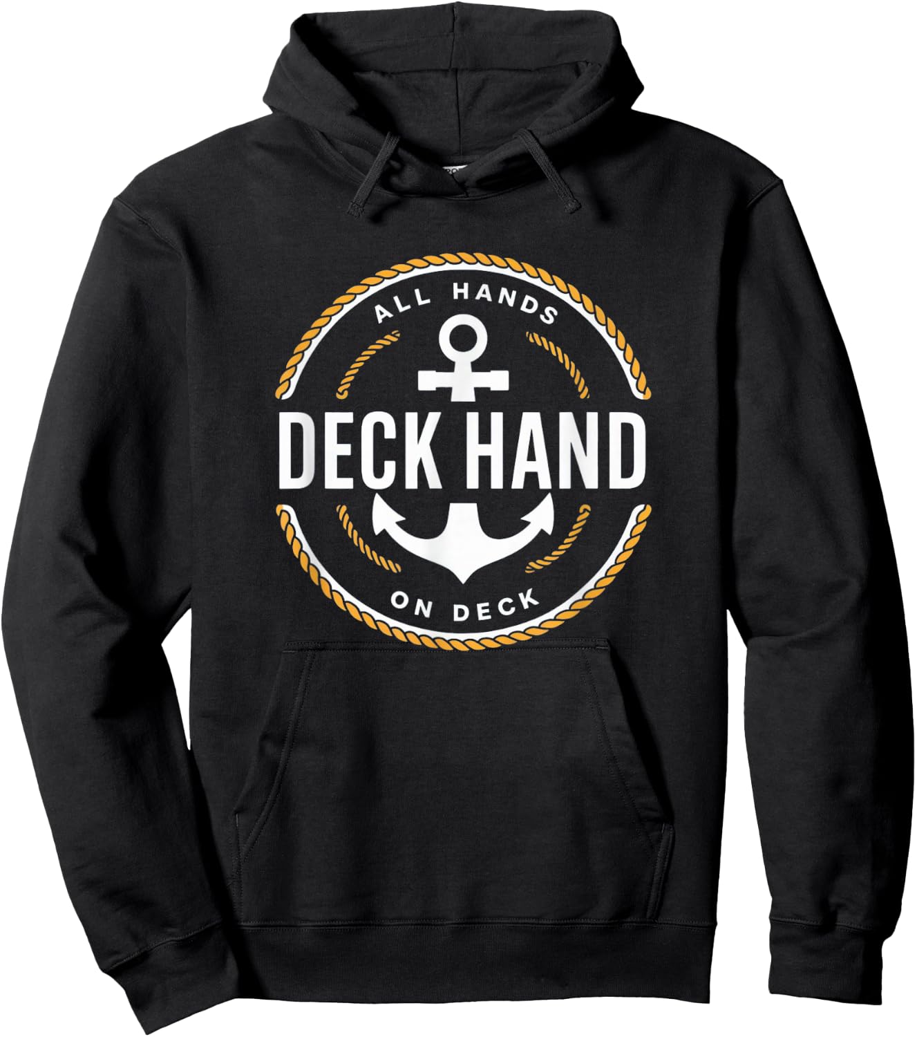 Deckhand - Deck Hand, Yacht Crew, Boating, Sailing Hoodie - Hoodie | Black