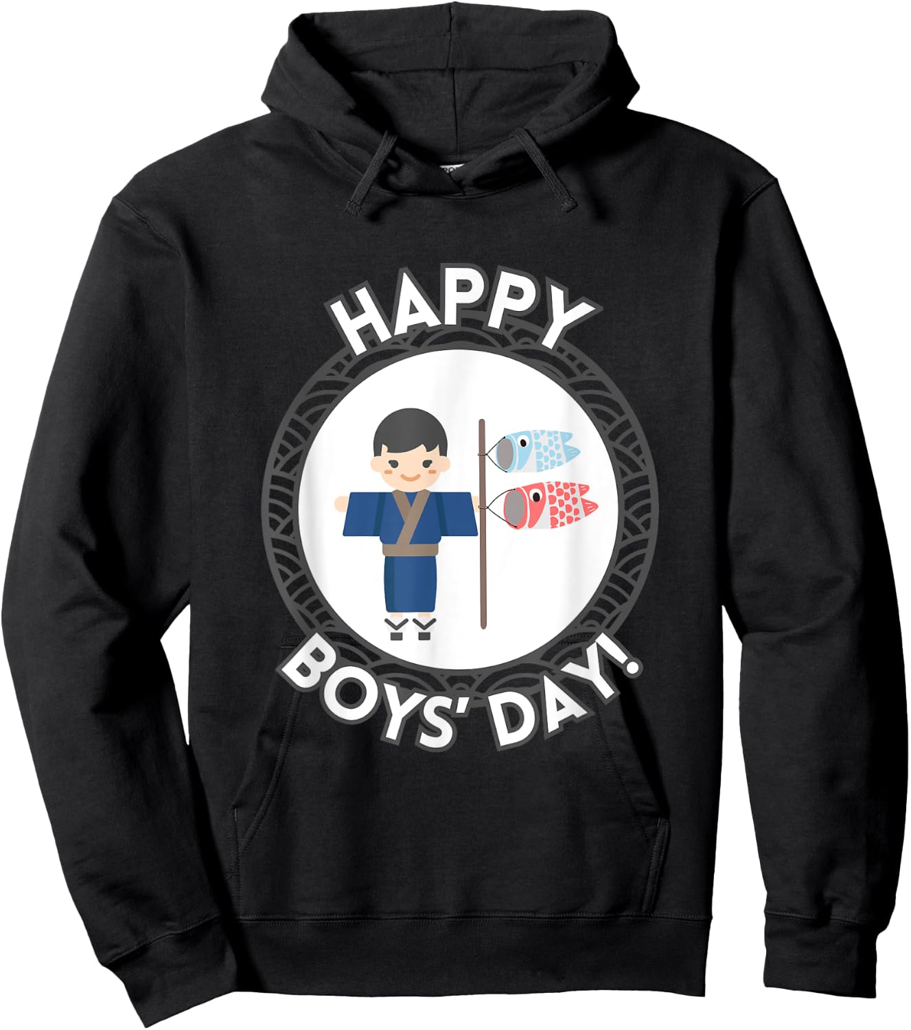 Happy Boys' Day Hawaii Koinburi Japanese Celebration May 5 Hoodie - Hoodie | Black