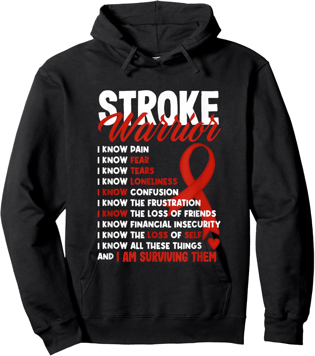 Stroke Warrior Stroke Survivor Stroke Awareness Hoodie - Hoodie | Black