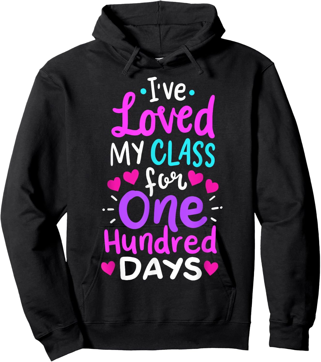 100th Day Of School Teacher Men Women Girls Kids Hoodie - Hoodie | Black