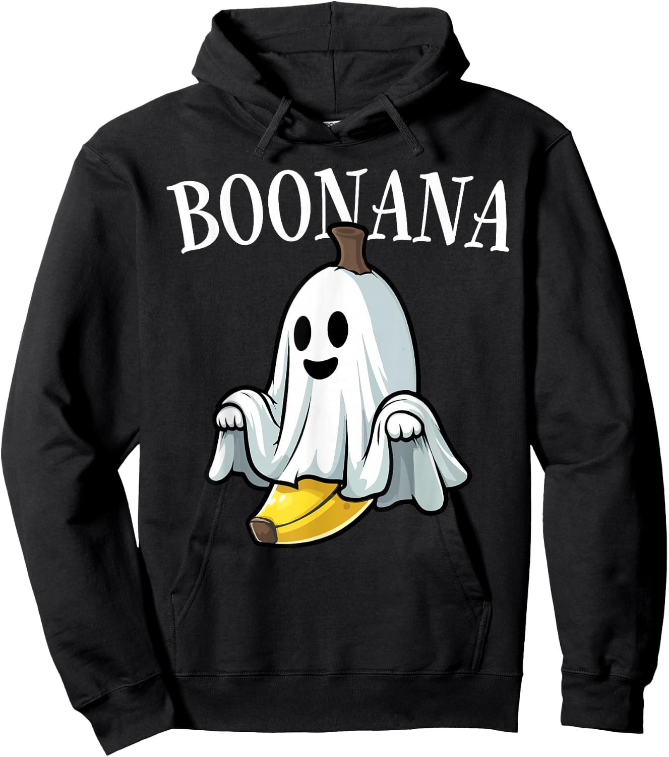 Cute Ghost Banana Costume Boonana Halloween Boys Girls Kids Hoodie - Hoodie | Black