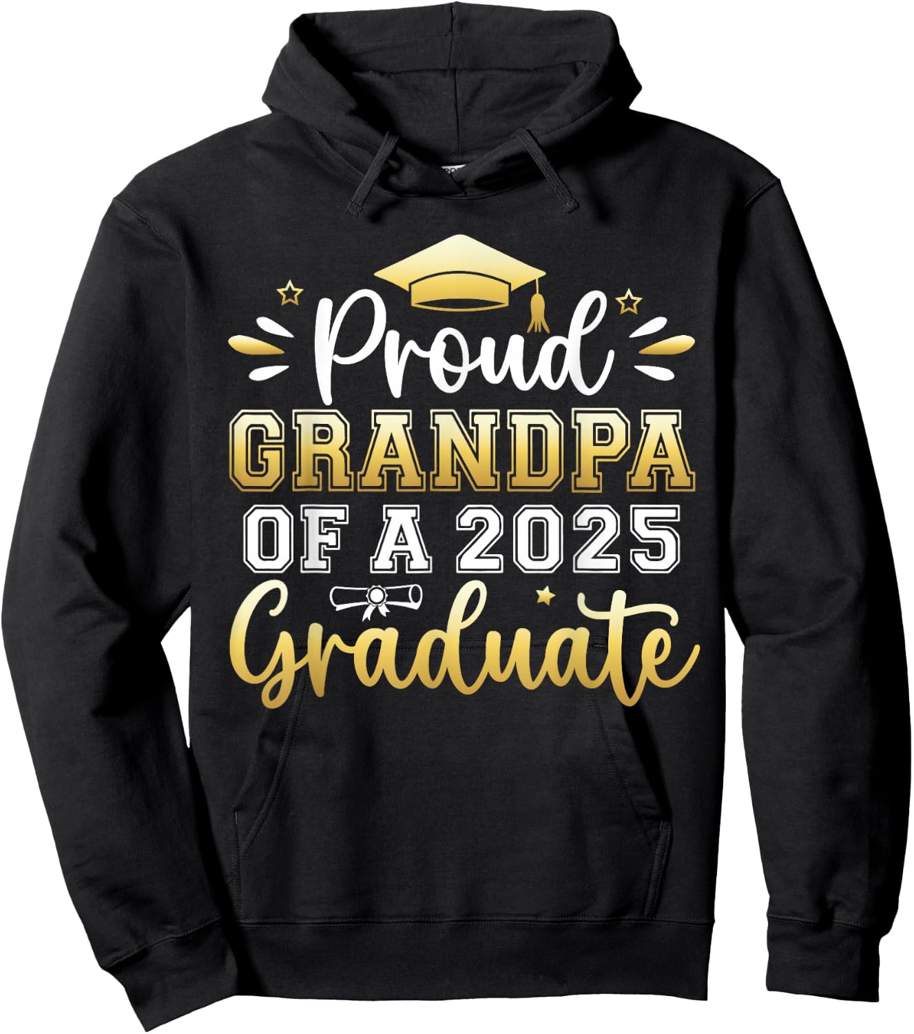 Proud Grandpa of a 2025 Graduate Senior Graduation Men Hoodie - Hoodie | Black