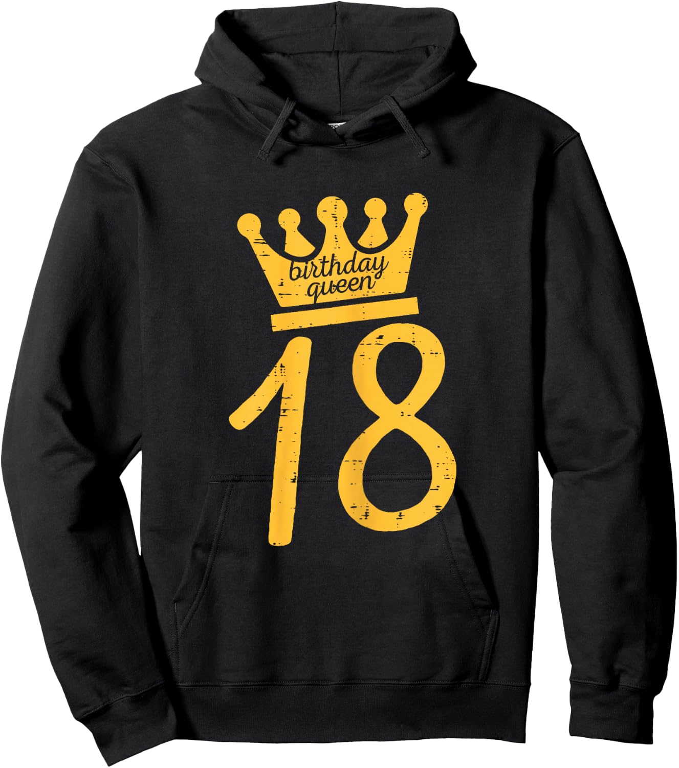 18th Birthday Queen Crown Tiara 18 Years Women Girls Hoodie - Hoodie | Black