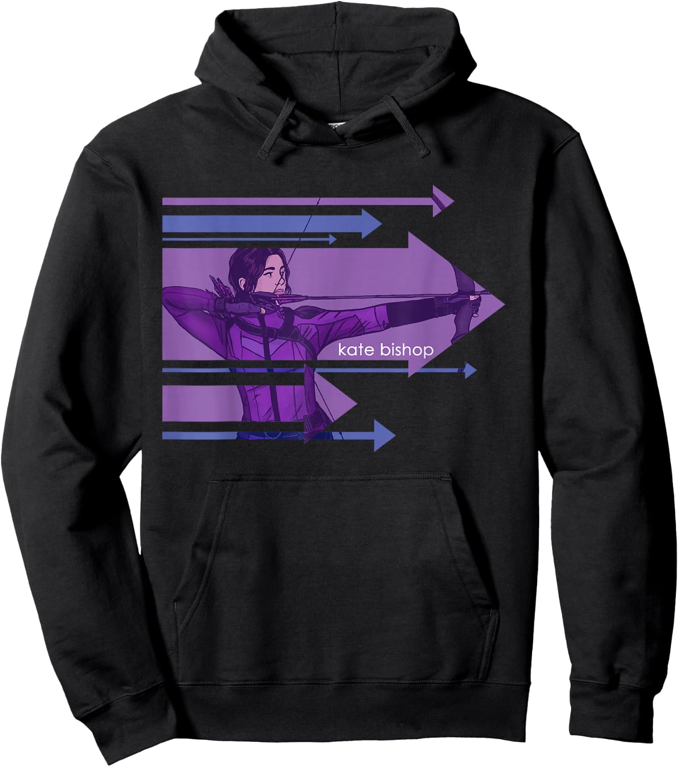 Marvel Hawkeye Kate Bishop Arrows Hoodie - Hoodie | Black