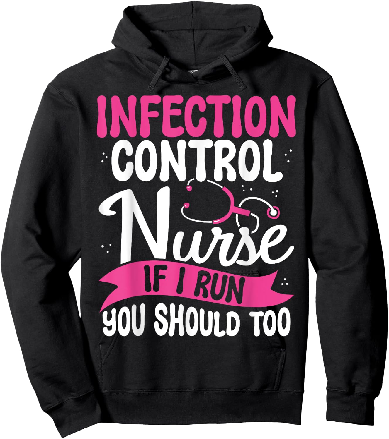 Funny Infection Control Nurse Gifts Graduation Badge Nurse Hoodie - Hoodie | Black