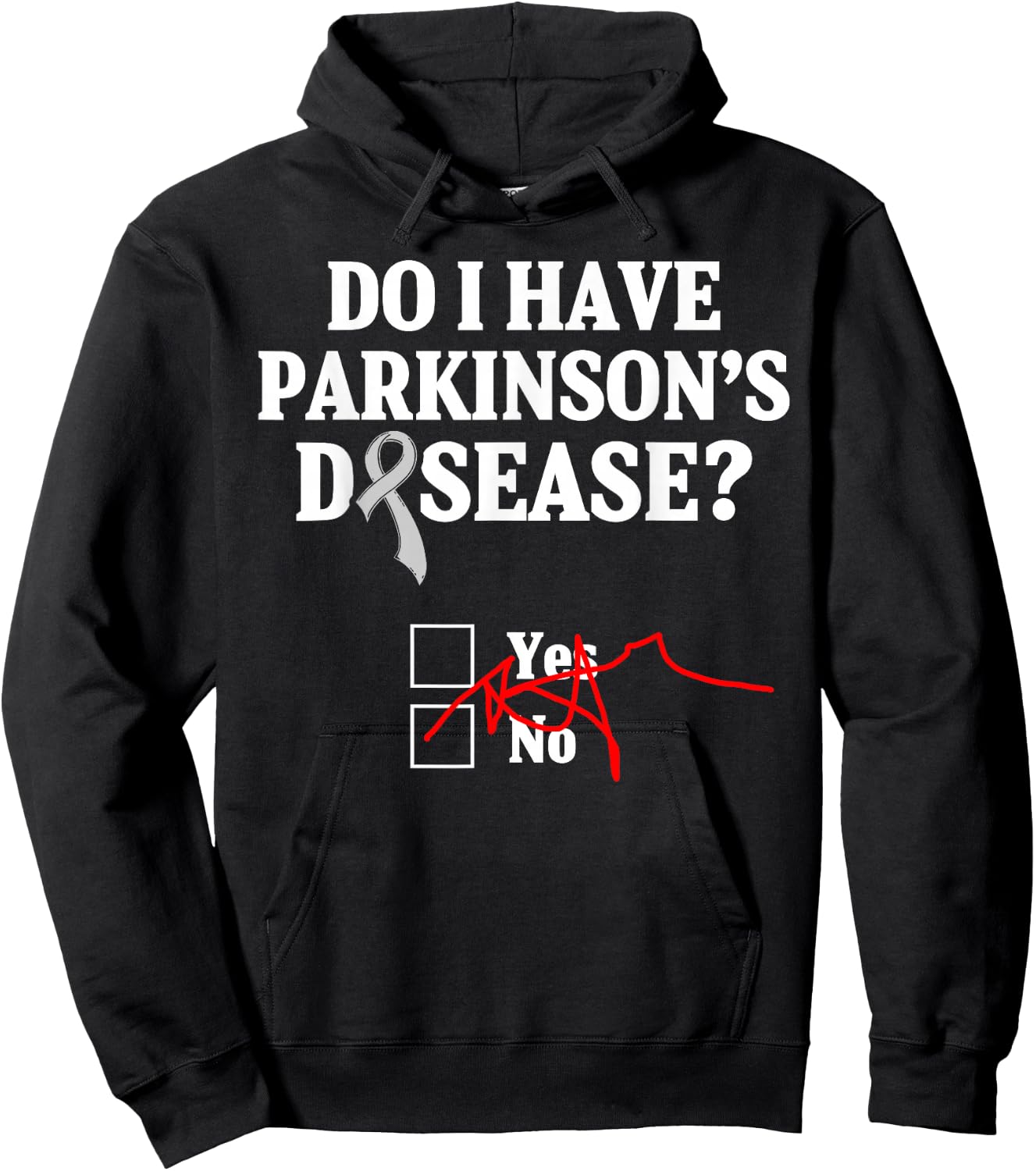 Parkinsons Disease Awareness Yes No Warrior Survivor Hoodie - Hoodie | Black