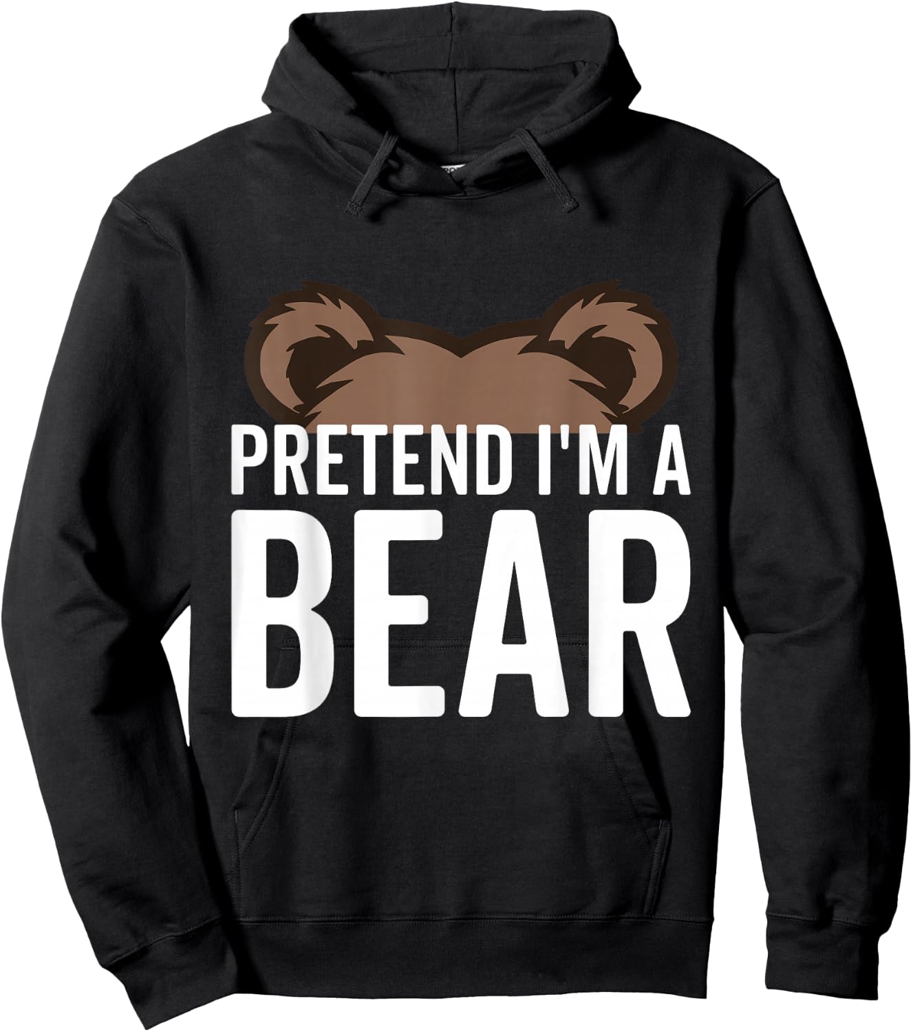 Pretend I'm A Bear Lazy Halloween Costume Halloween party Hoodie - Hoodie | Black