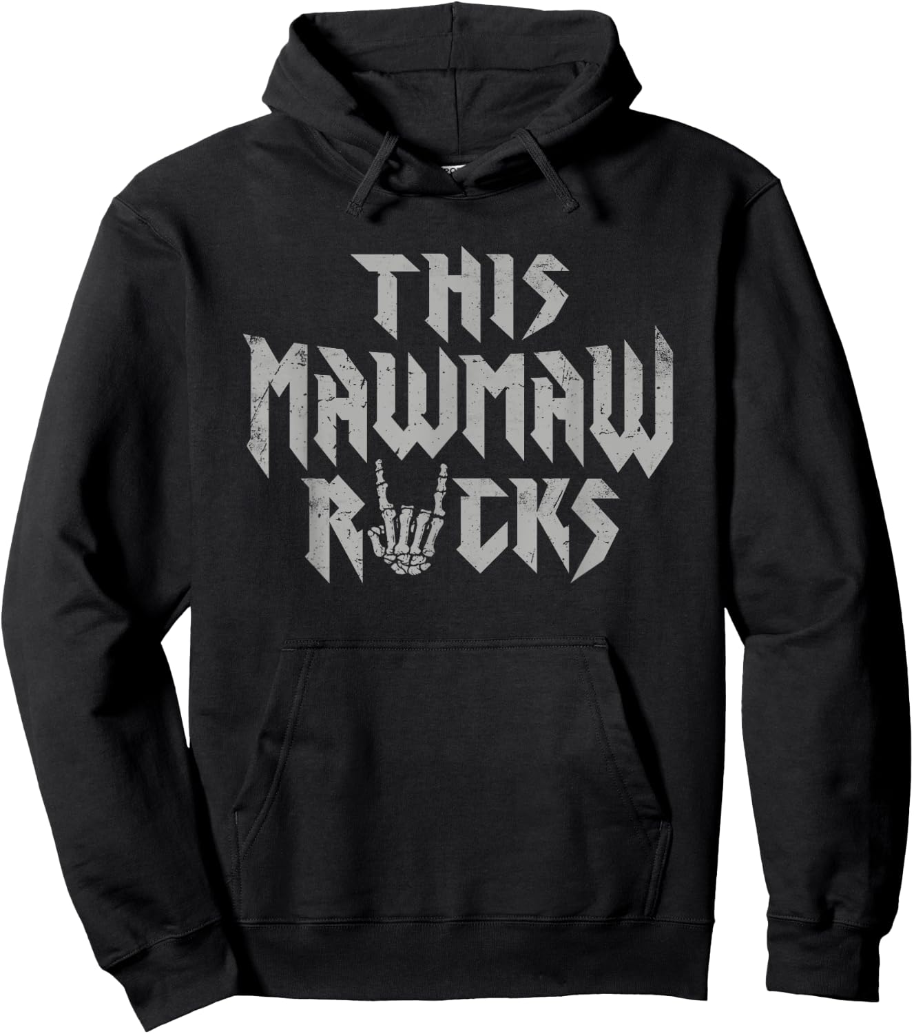 This Mawmaw Rocks Rock Music Lover Grandma Grandmother Hoodie - Hoodie | Black