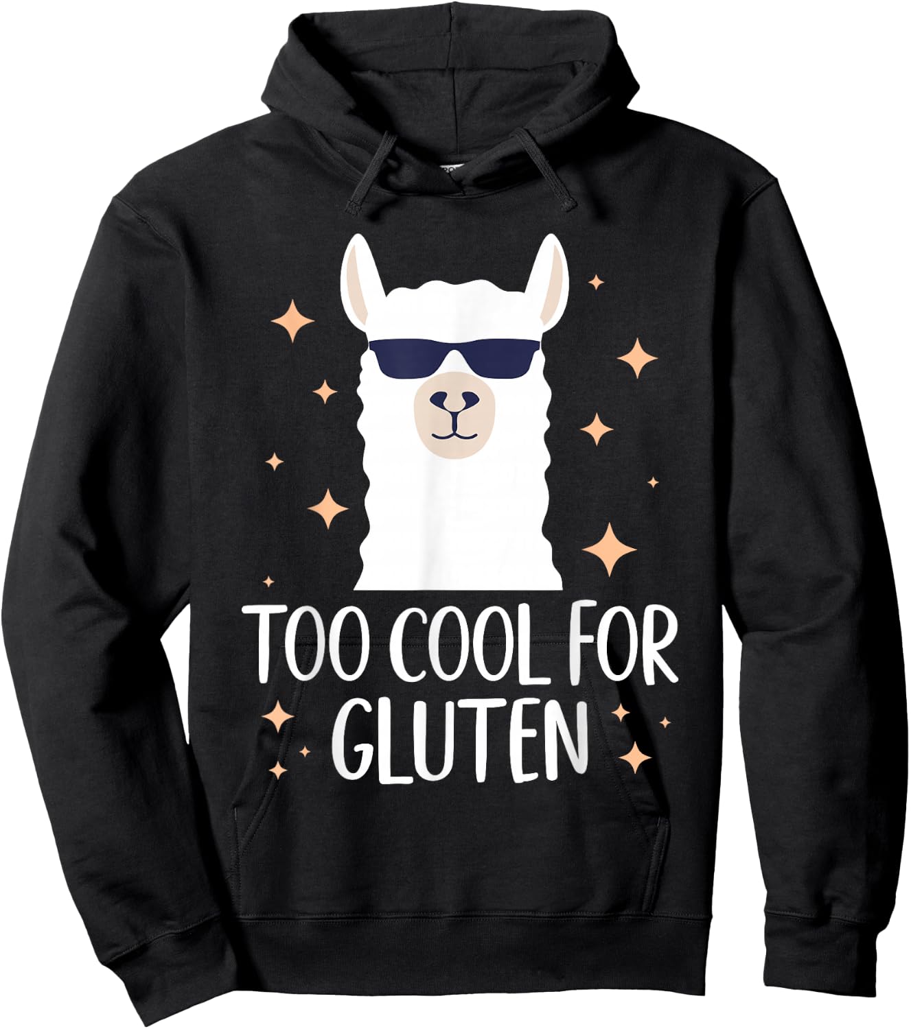 Too Cool For Gluten Celiac Disease Gluten Free Anti Gluten Hoodie - Hoodie | Black