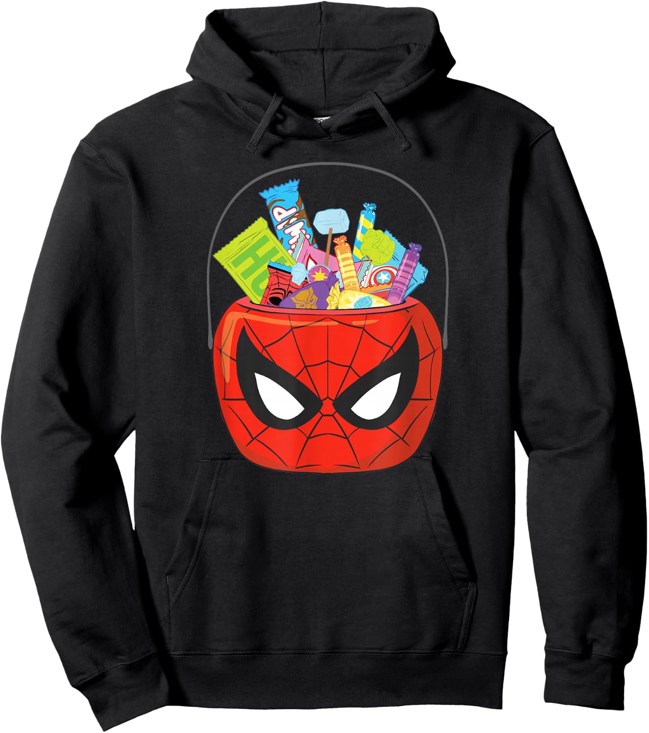 Marvel Spider-Man Halloween Trick or Treat Candy Bucket Hoodie - Hoodie | Black