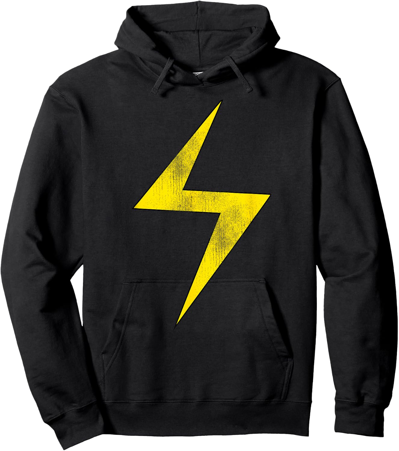Marvel Ms. Marvel Vintage Lightning Bolt Comic Icon Hoodie - Hoodie | Black