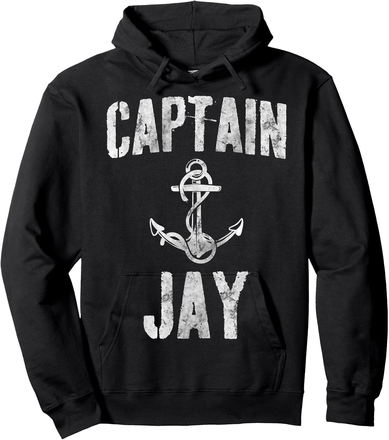 Funny Personalized Boating Shirt First Name Captain Jay Hoodie - Hoodie | Black