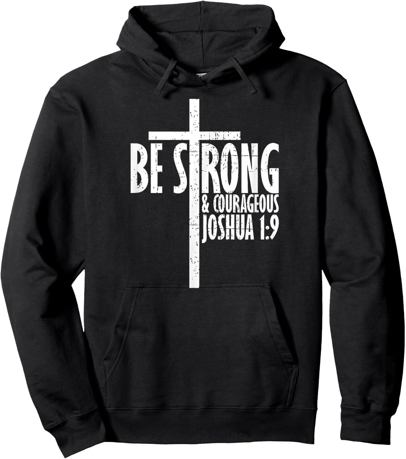 Christian Religious Be Strong & Courageous Josua 1:9 Hoodie - Hoodie | Black