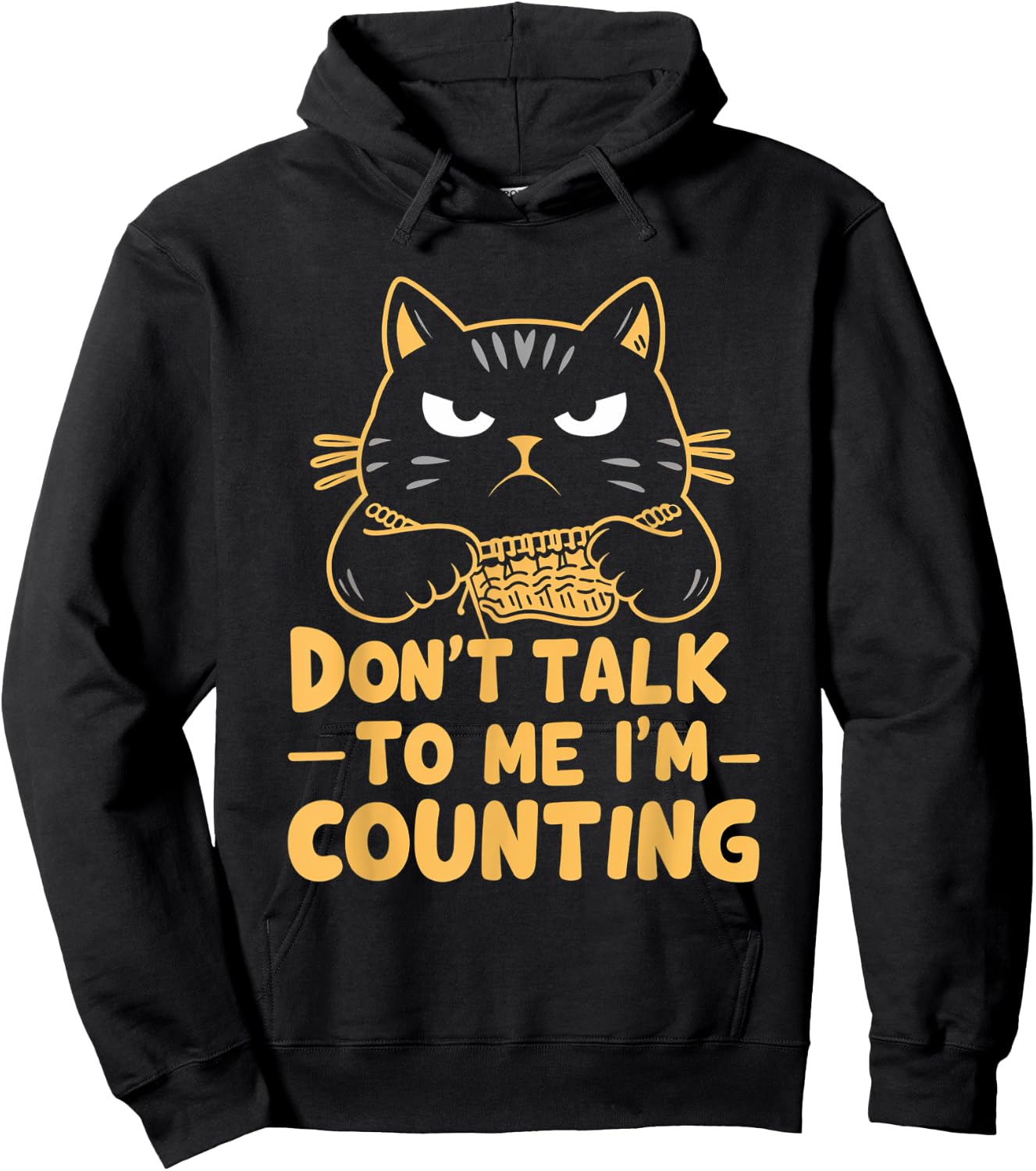 Dont Talk To Me Im Counting Cat Knitting Cat Lover Men Women Hoodie - Hoodie | Black