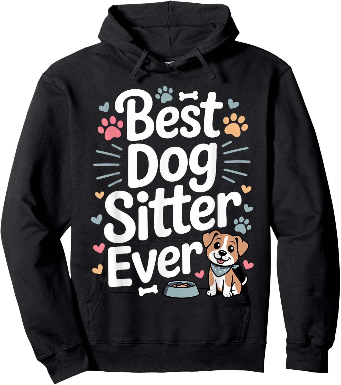 Funny Dog Sitter Art Women Pet Sitting Dog Sitter Hoodie - Hoodie | Black