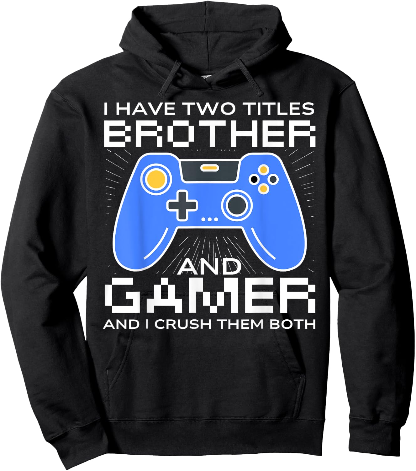 Funny Gaming Design For Brother Gamer Boys Kids Gaming Lover Hoodie - Hoodie | Black