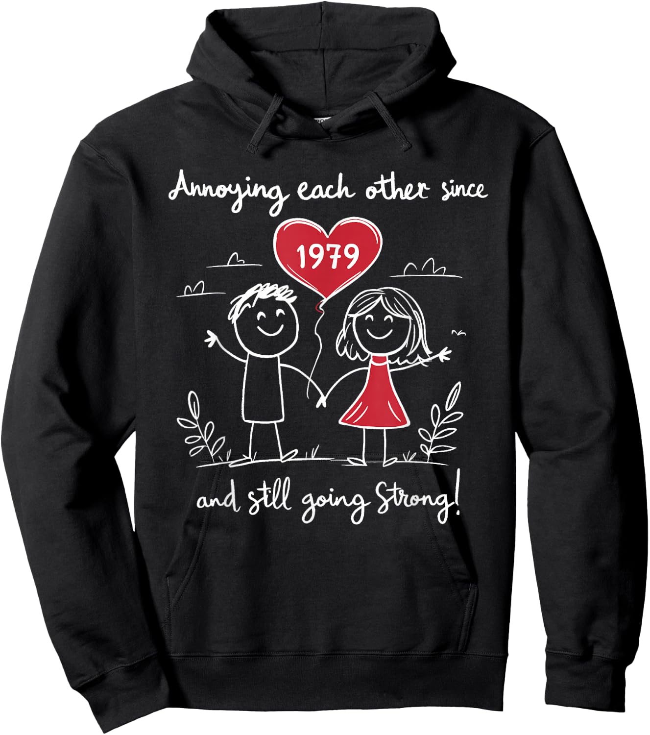 Annoying Each Other Since 1979 46th Wedding Anniversary Hoodie - Hoodie | Black