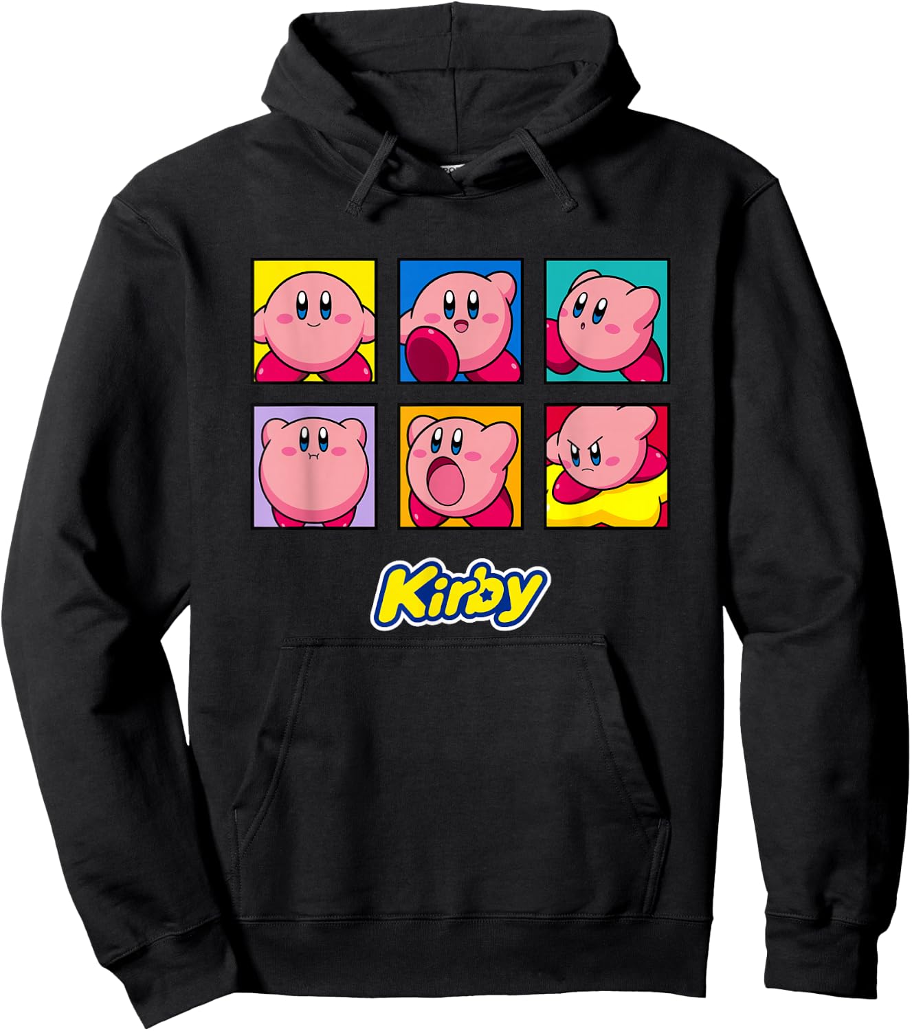 Kirby Emotions Color Portrait Box Ups Hoodie - Hoodie | Black