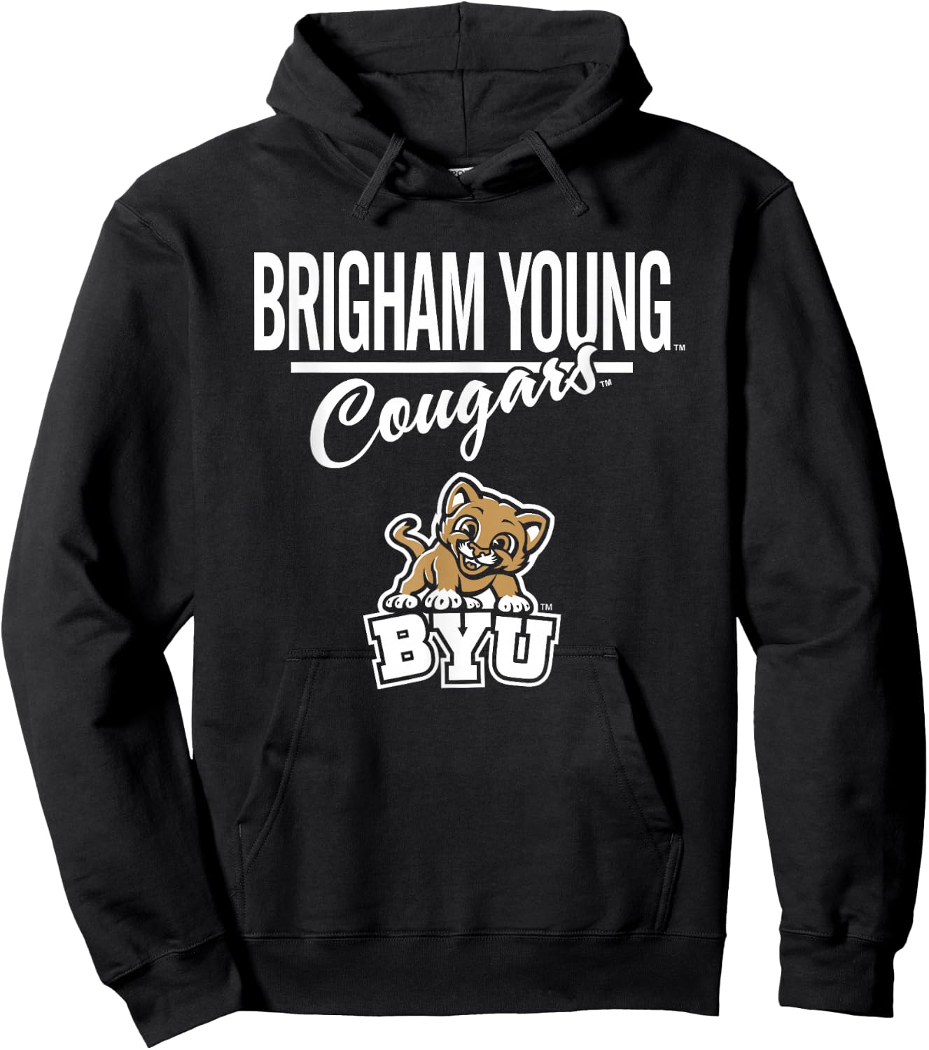 BYU Cougars Mascot Navy Officially Licensed Hoodie - Hoodie | Black