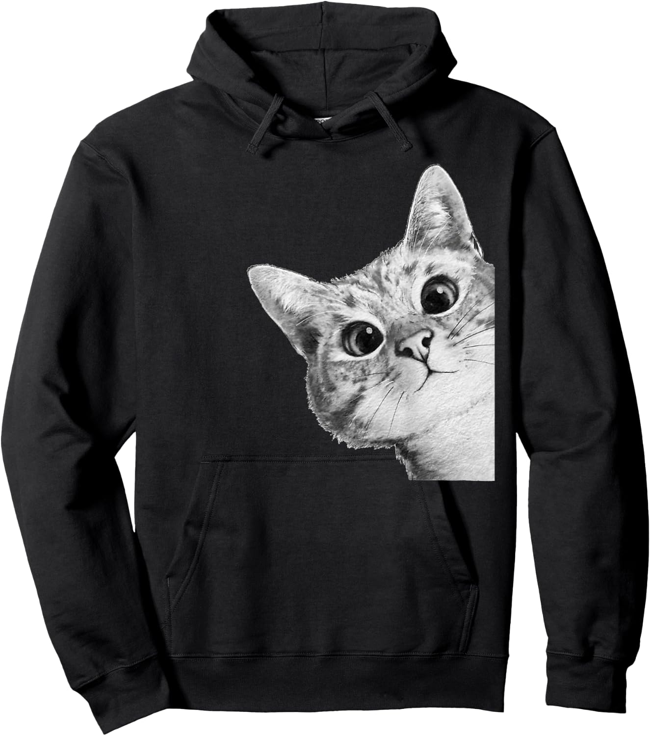Cute Adorable Kitty Cat Women Girls Kids Hoodie - Hoodie | Black