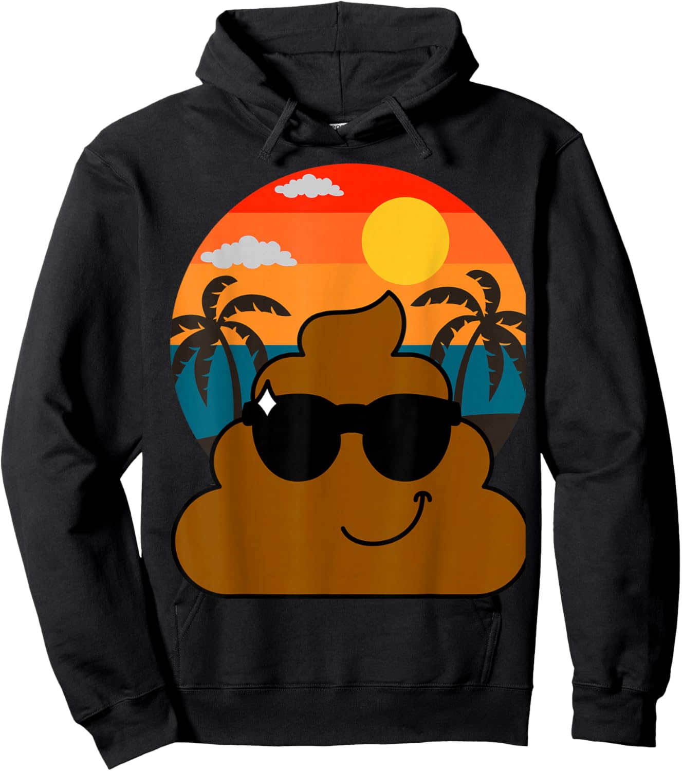 POOP EMOTICON Birthday party favors Poo for Kids Hoodie - Hoodie | Black