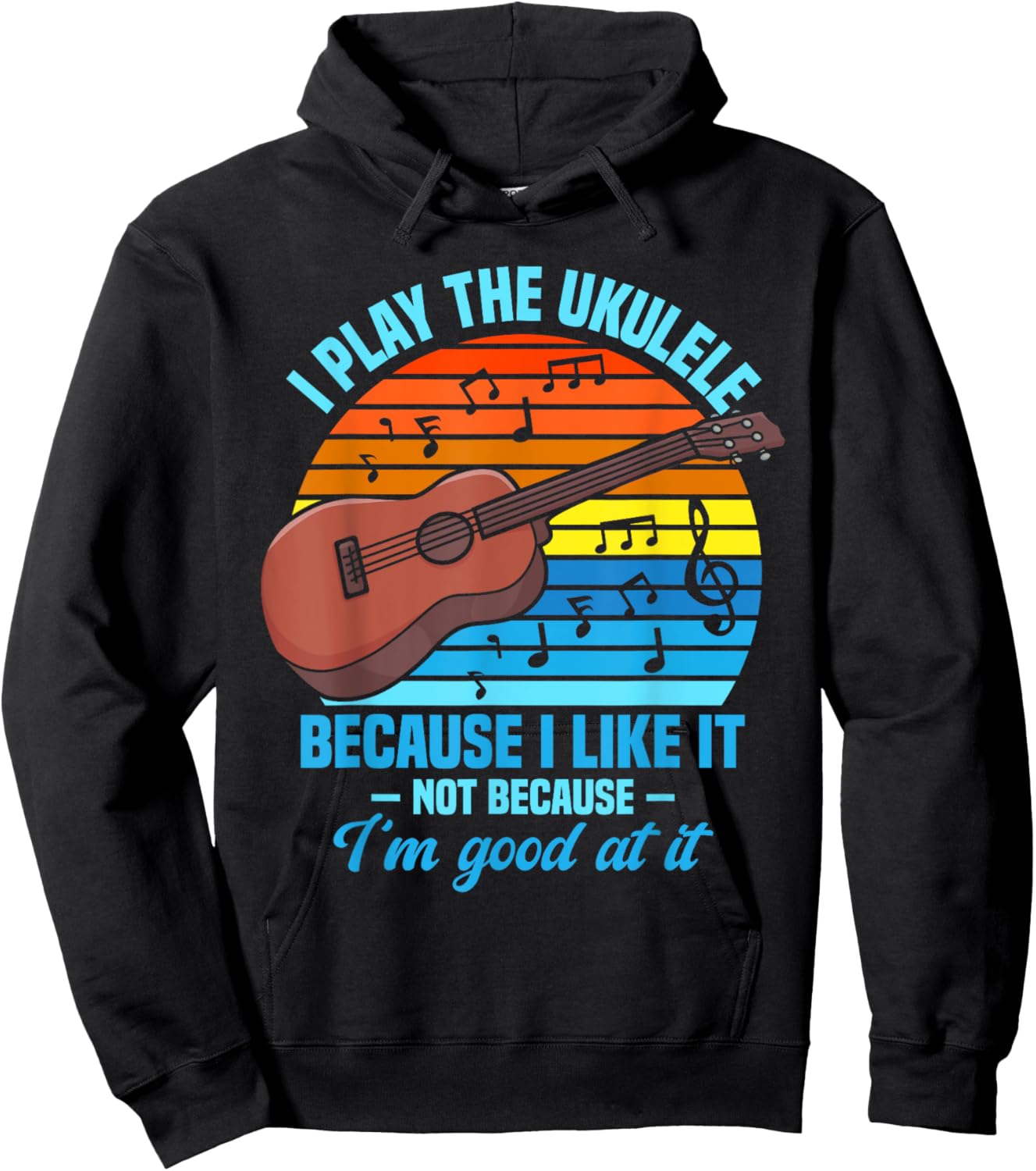 Guitar Ukelele Hoodie - Hoodie | Black