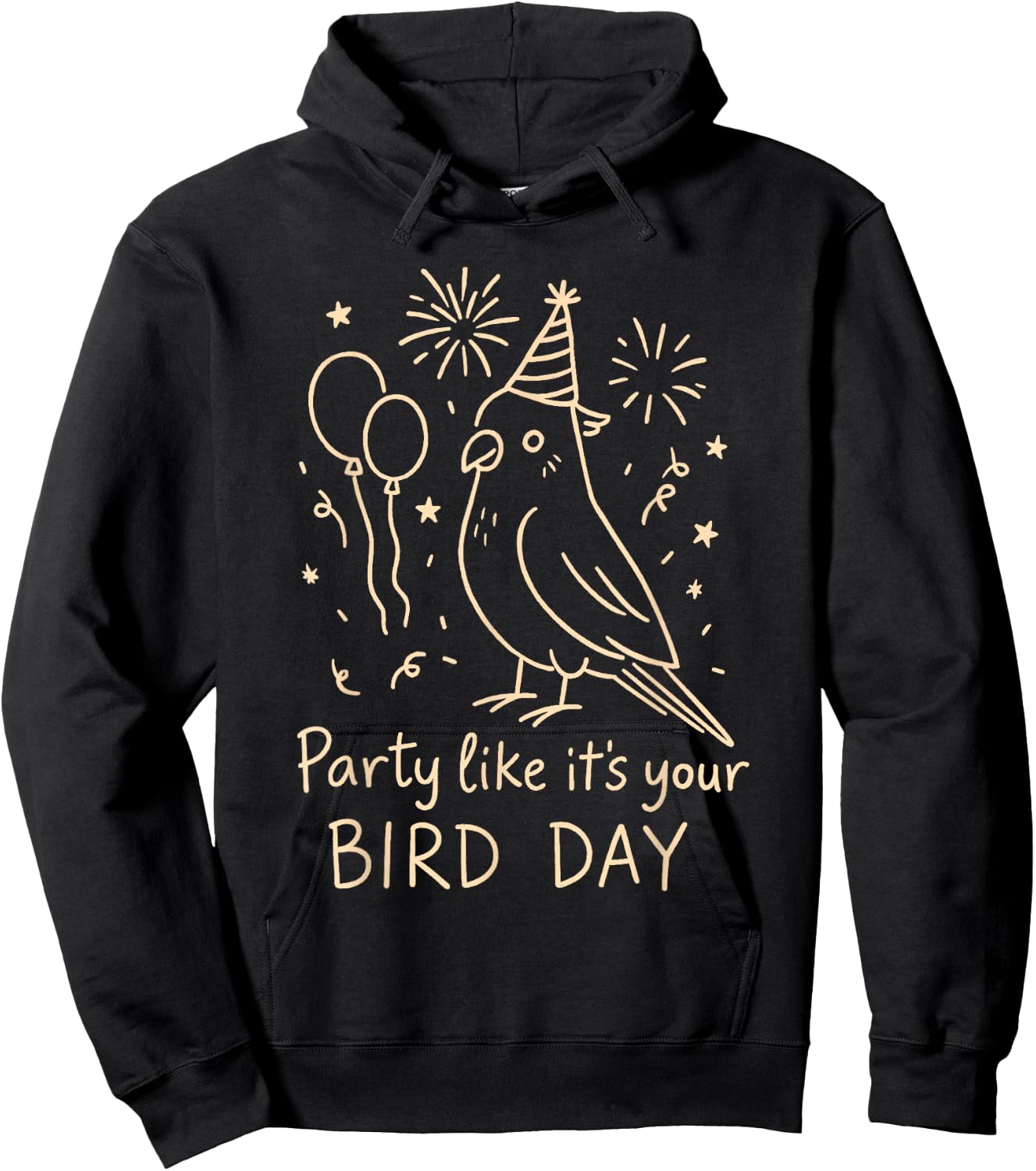 Birthday Cockatiel Bird Lover Party Like It's Your Bird Day Hoodie - Hoodie | Black