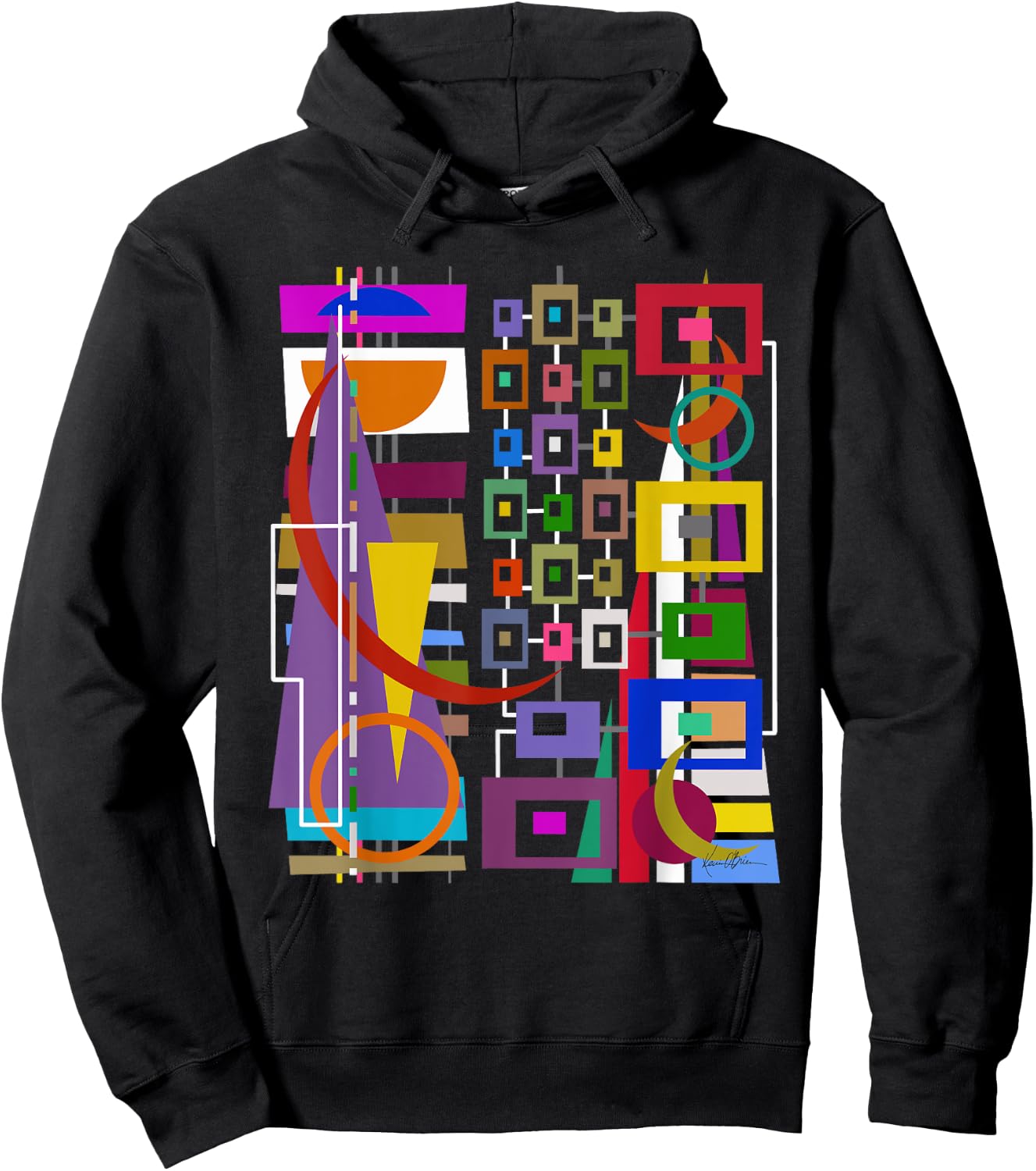 Original Art Gift Abstract Raver Gamer Artist Hipster Hoodie - Hoodie | Black