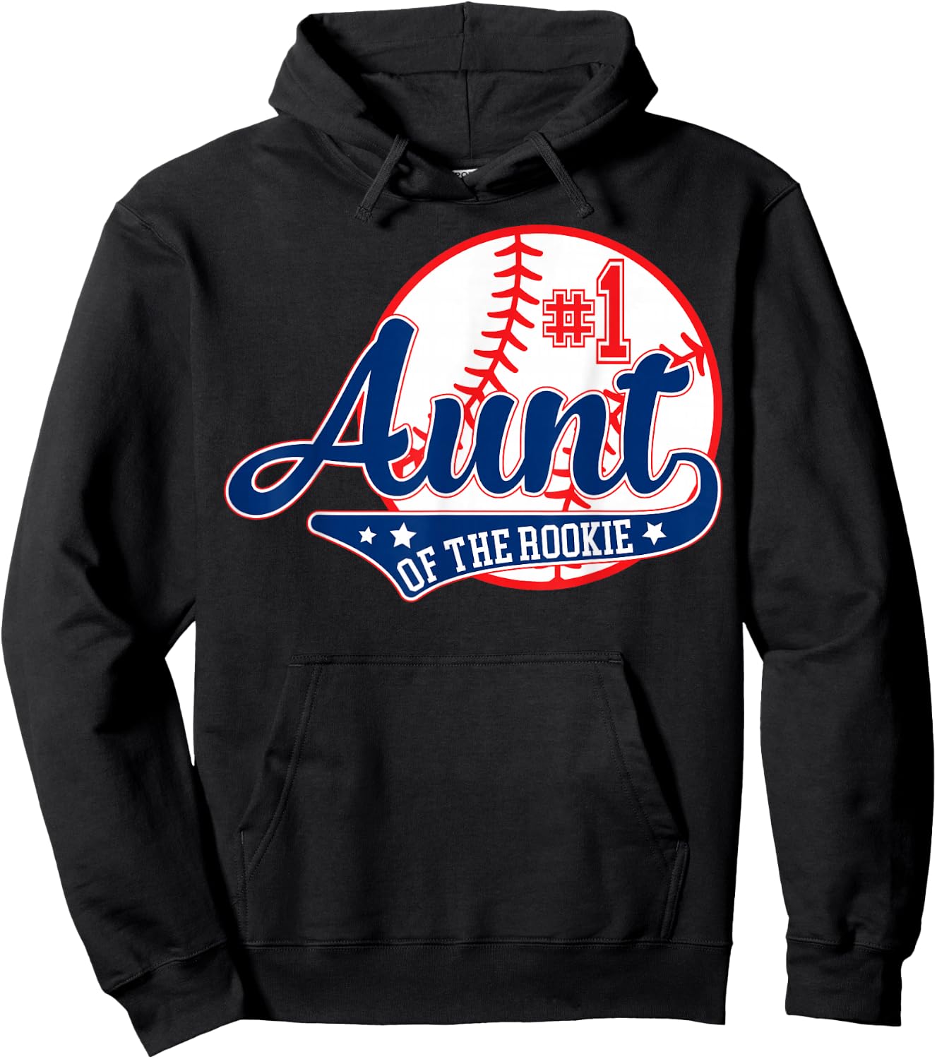 Aunt Rookie of Year 1st Birthday Baseball Theme Matching Hoodie - Hoodie | Black