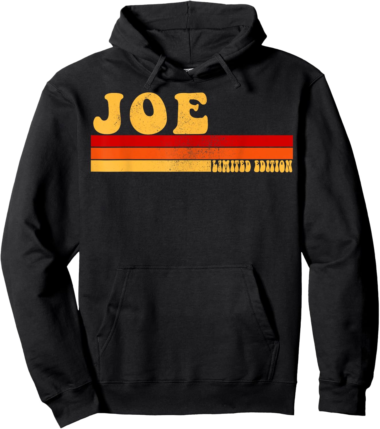 JOE Name Personalized Idea Men Retro Vintage JOE Hoodie - Hoodie | Black