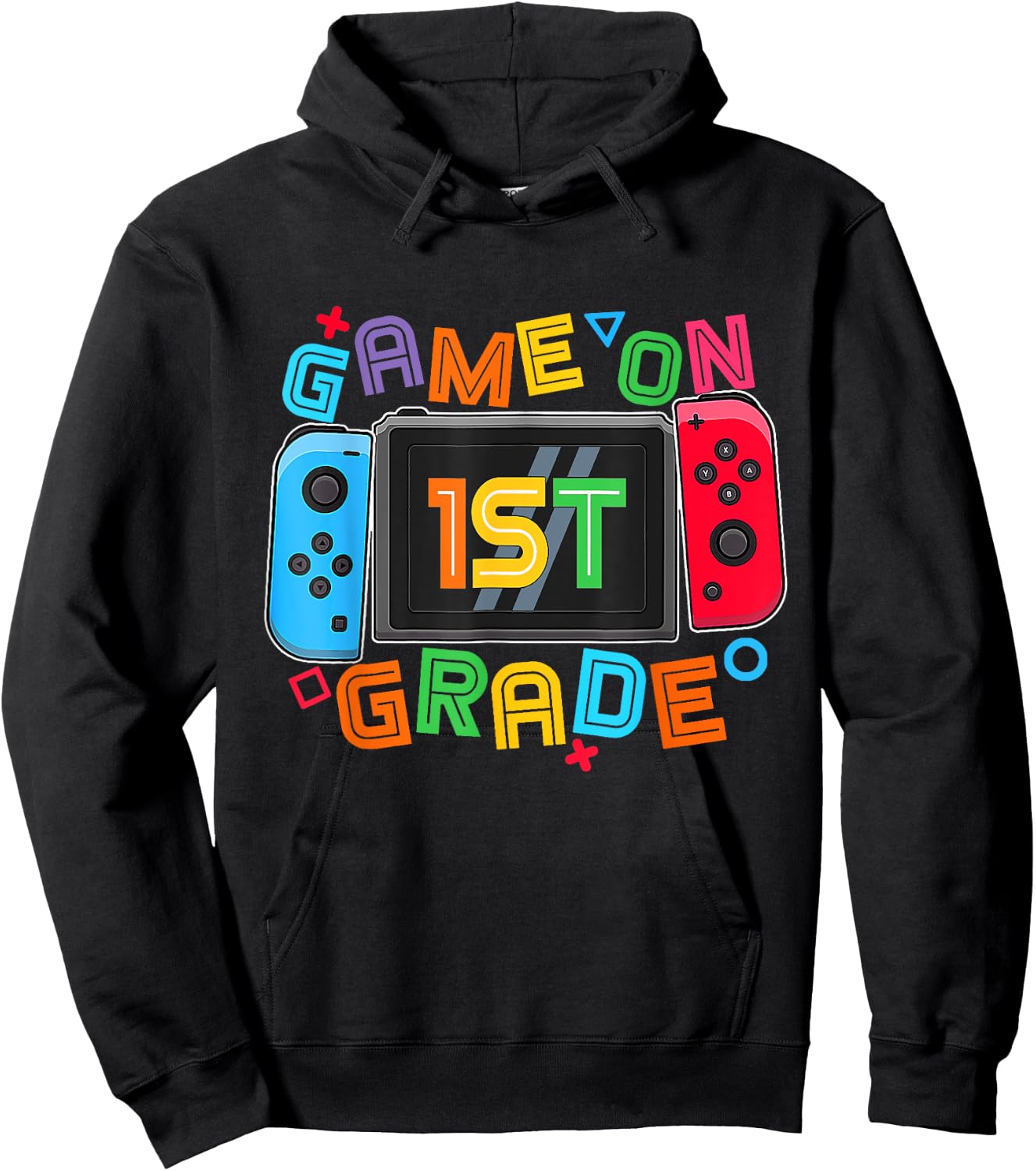 Game On 1st Grade Gamer Boys Kids Back To School First Day Hoodie - Hoodie | Black