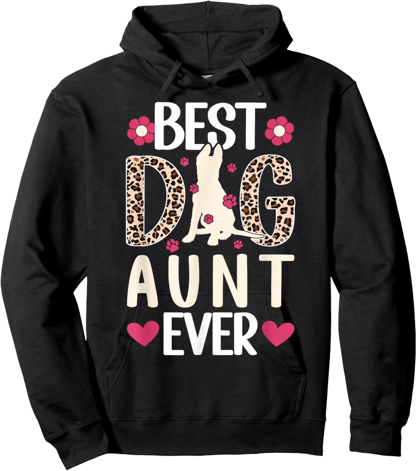 Best Dog Aunt Ever Dog Lover Aunt Dog Auntie Hoodie - Hoodie | Black