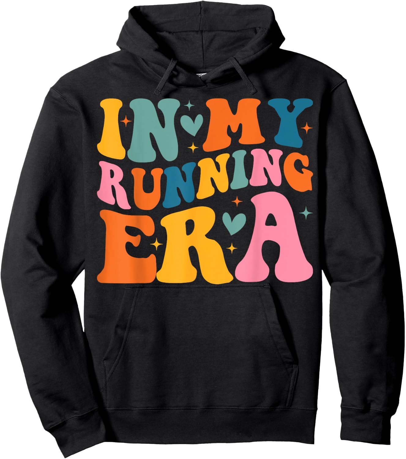 Groovy In My Running Era Runner Hoodie - Hoodie | Black