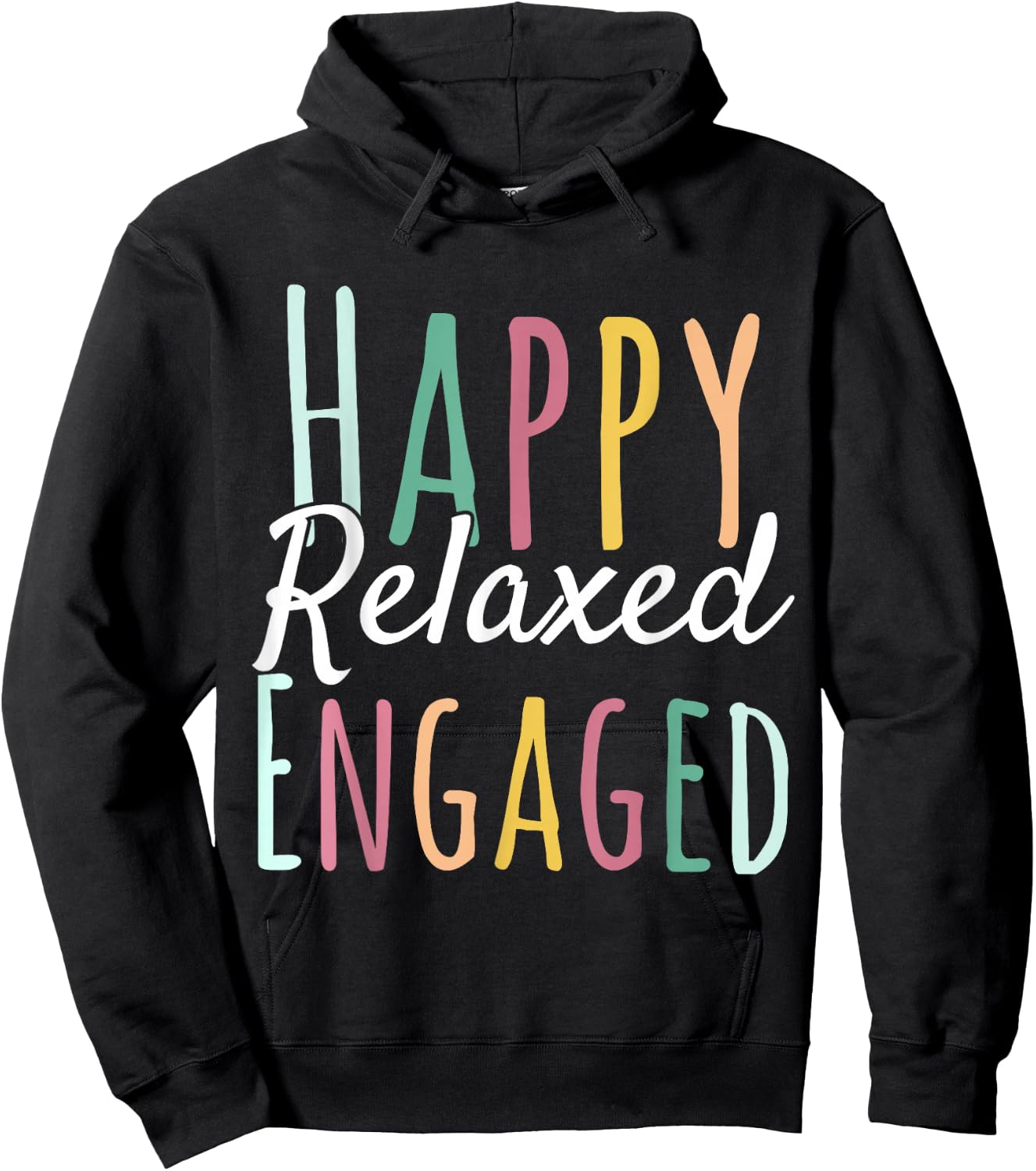 Happy Relaxed Engaged ABA Behavior Analyst Special Education Hoodie - Hoodie | Black