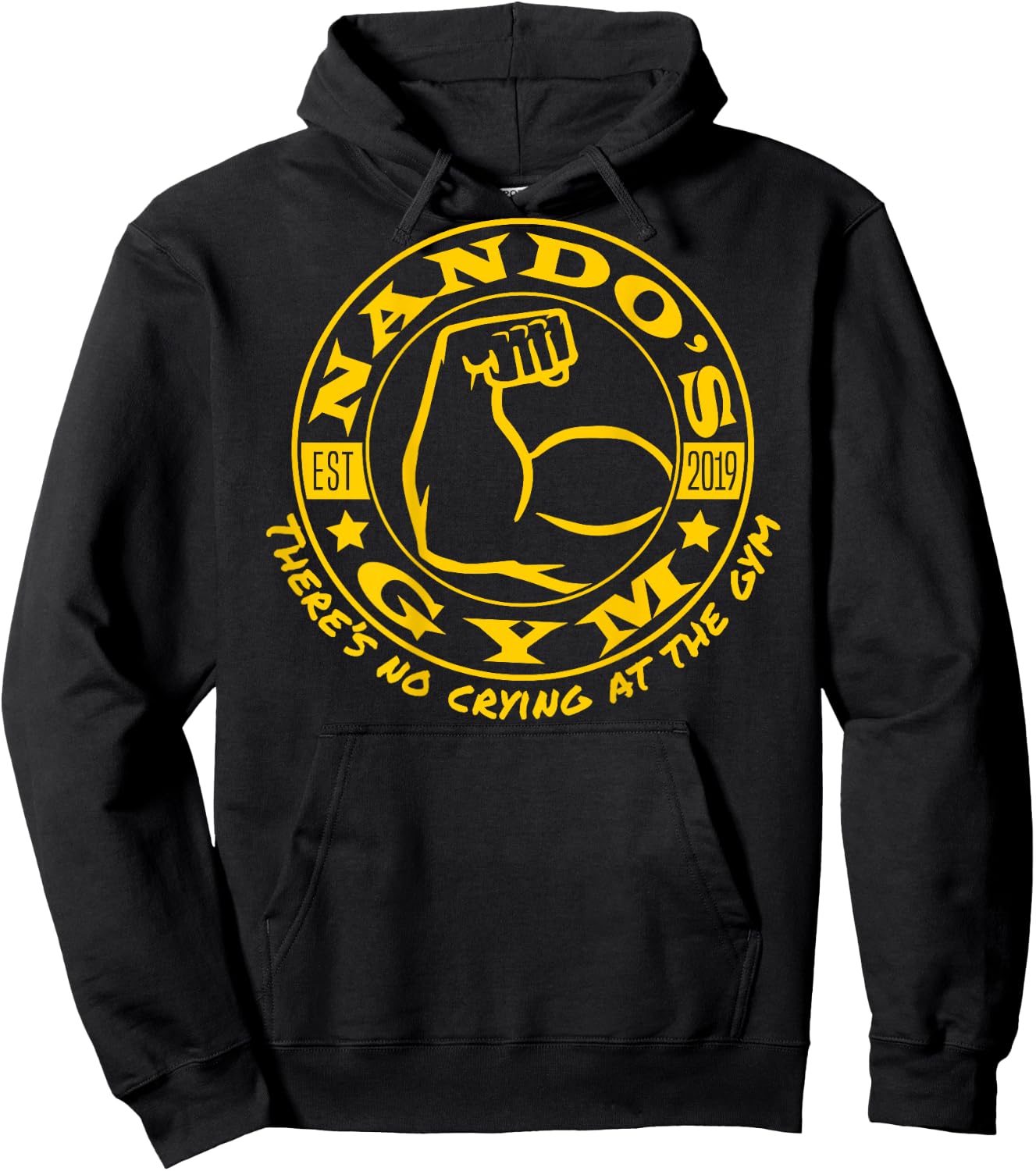 Nando's Gym - Back Only - Ng003 Hoodie - Hoodie | Black