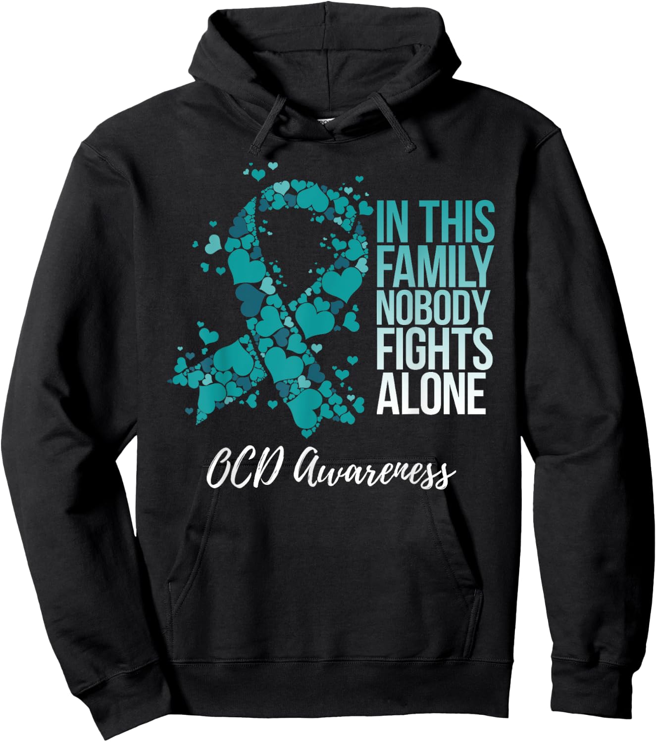 Family Support Obsessive-Compulsive Disorder OCD Awareness Hoodie - Hoodie | Black