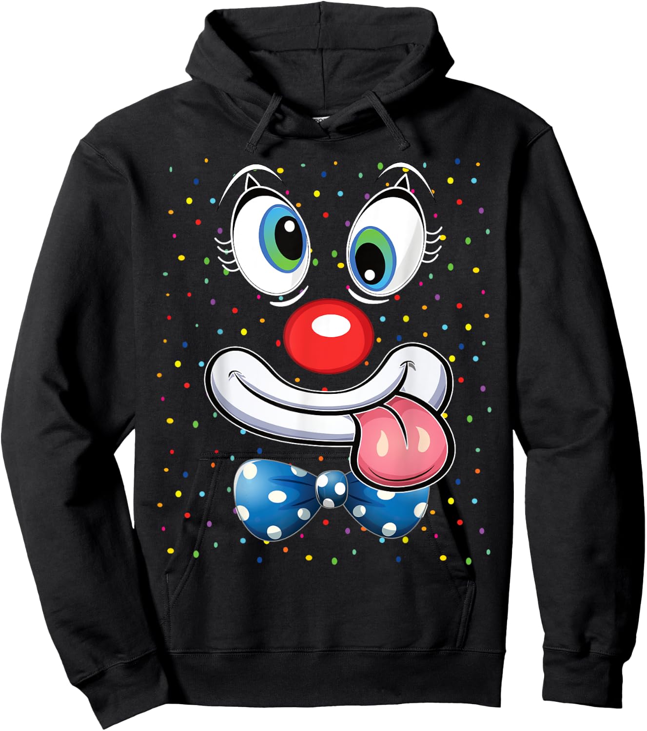Carnival Clown Face Circus Costume Kids Men Women Carnivals Hoodie - Hoodie | Black