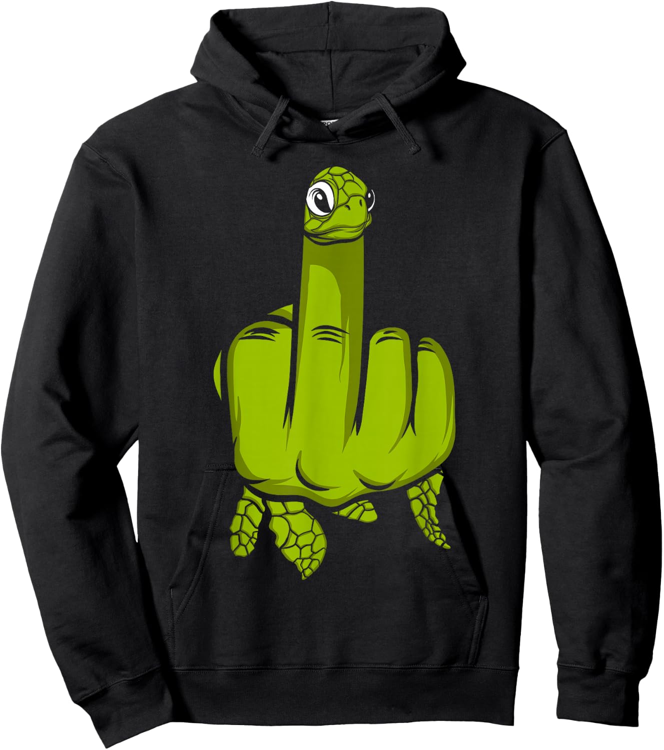 Middle Finger Turtle Hoodie - Hoodie | Black